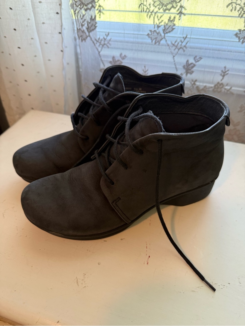 Dansko Dark Gray Lace-Up Ankle Boots